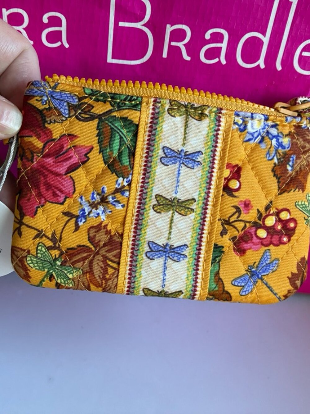 Vera Bradley Zip ID Gilmore Girls NWT wallet card case keyring ACTUAL dragonfly